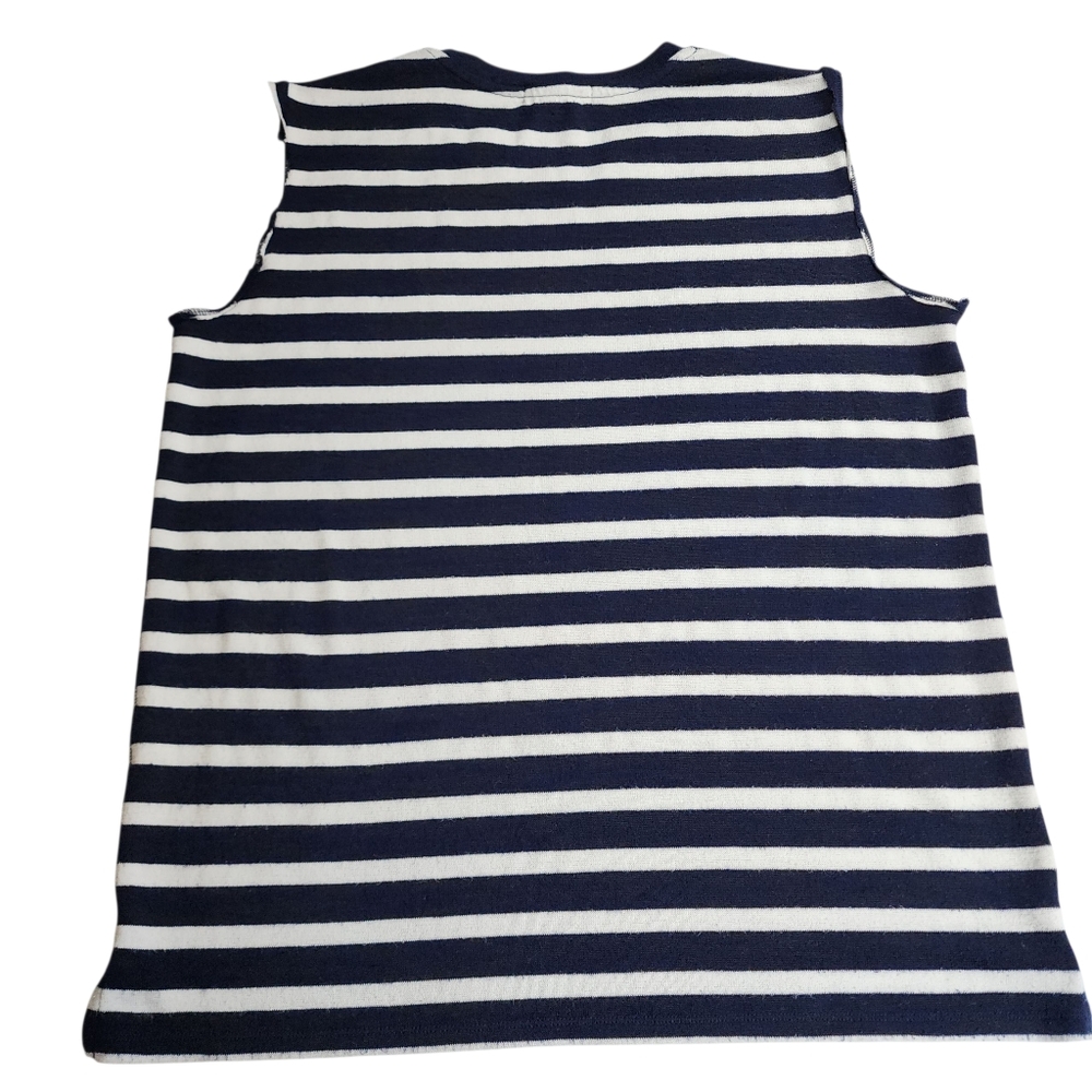 rag & bone Navy White Soft Boxy Nautical Striped Sleeveless Size XS - Picture 3 of 12